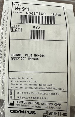 Olympus MH-944 Medivators Channel Plug OEM