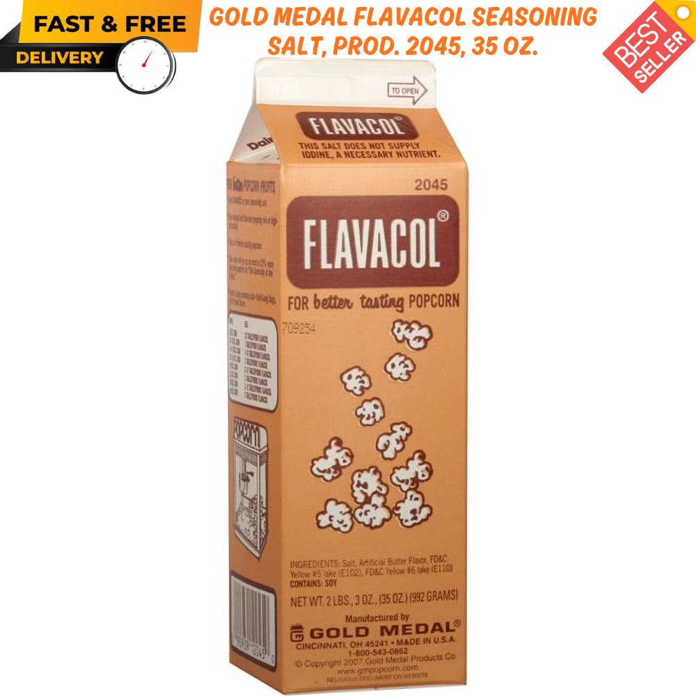 Gold Medal Flavacol Seasoning Salt, 35 oz. prod. 2045, BEST PRICE, FREE SHIPPING