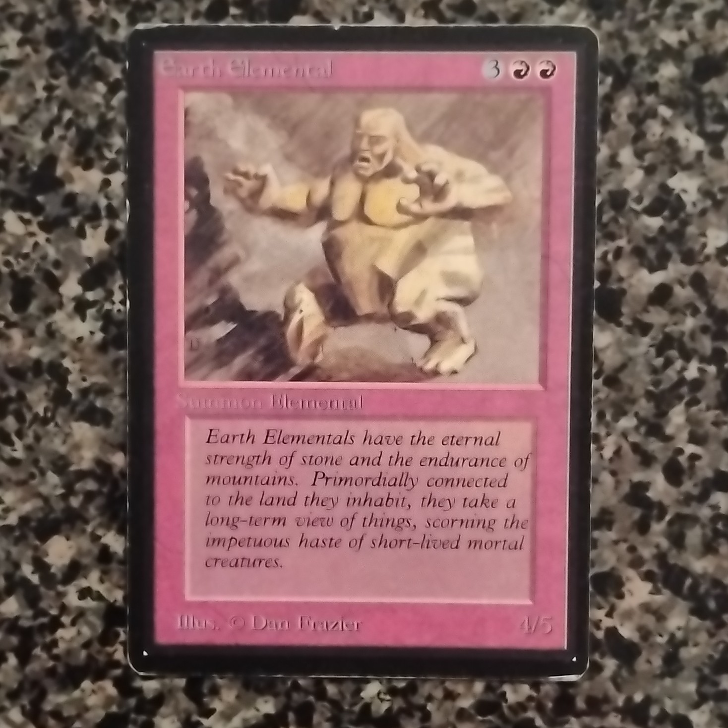 Magic: The Gathering Beta Earth Elemental Creature Red Regular Dan Frazier 4/5