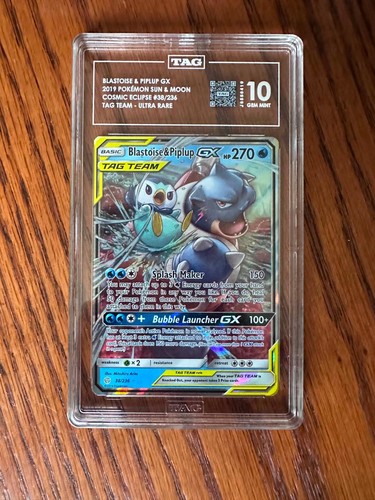Blastoise & Piplup-GX graded TAG 10 for sale on eBay
