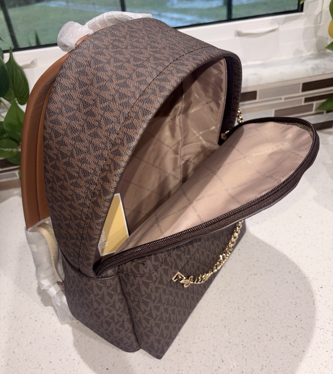 Michael Kors リュック バッグ MICHAEL KORS SLATER MEDIUM ZIP CHAIN BACKPACK BAG TRAVEL TOTE MK