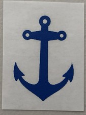 Original Vintage Cute Blue Anchor Sailor Mini Iron On Transfer