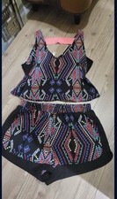 Womens Summer Top and Shorts Set M/L