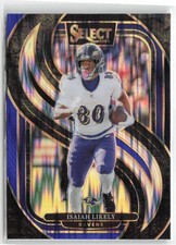 2024 Panini Select #161 Isaiah Likely Black & Blue Prizm Shock