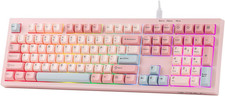 Aula S102 Membrane Gaming Keyboard with Number Pad, 100 Full Size Layout, USB-C