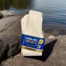 Vintage Cushion Lined Tube Socks Thick