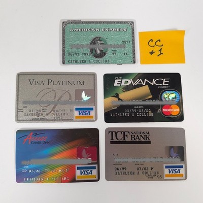 Void Credit Cards (5)   Am. Express, Visa Platinum, Edvance Master Card, TC Bank
