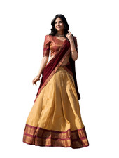 Women Traditional Embroidered Stylish Silk Semi-Stiched Party wear Lehenga Choli