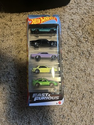 Hot Wheels Fast & Furious 1:64 Diecast Car 5-Pack Multicolor Collection