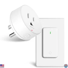Remote Control Outlet Plug, Wireless On/Off Switch, 15A, 500ft Range, No Wiring