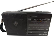 Pye Portable Radio NT 2503 AM FM LW Receiver Black Battery Operated