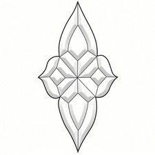 4"x7-3/4" Exquisite Clear Glass Bevel Cluster EC356