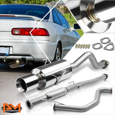 #ad For 94 01 Acura Integra GS LS RS 4quot;Rolled Tip Muffler S.S Racing Catback Exhaust $132.20