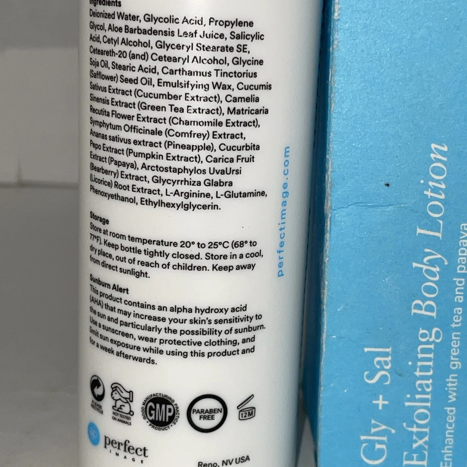 Perfect Image Age Gly + Sal Exfoliating Body Lotion 8oz For Fine Lines Exp2029 - Image 3 of 4