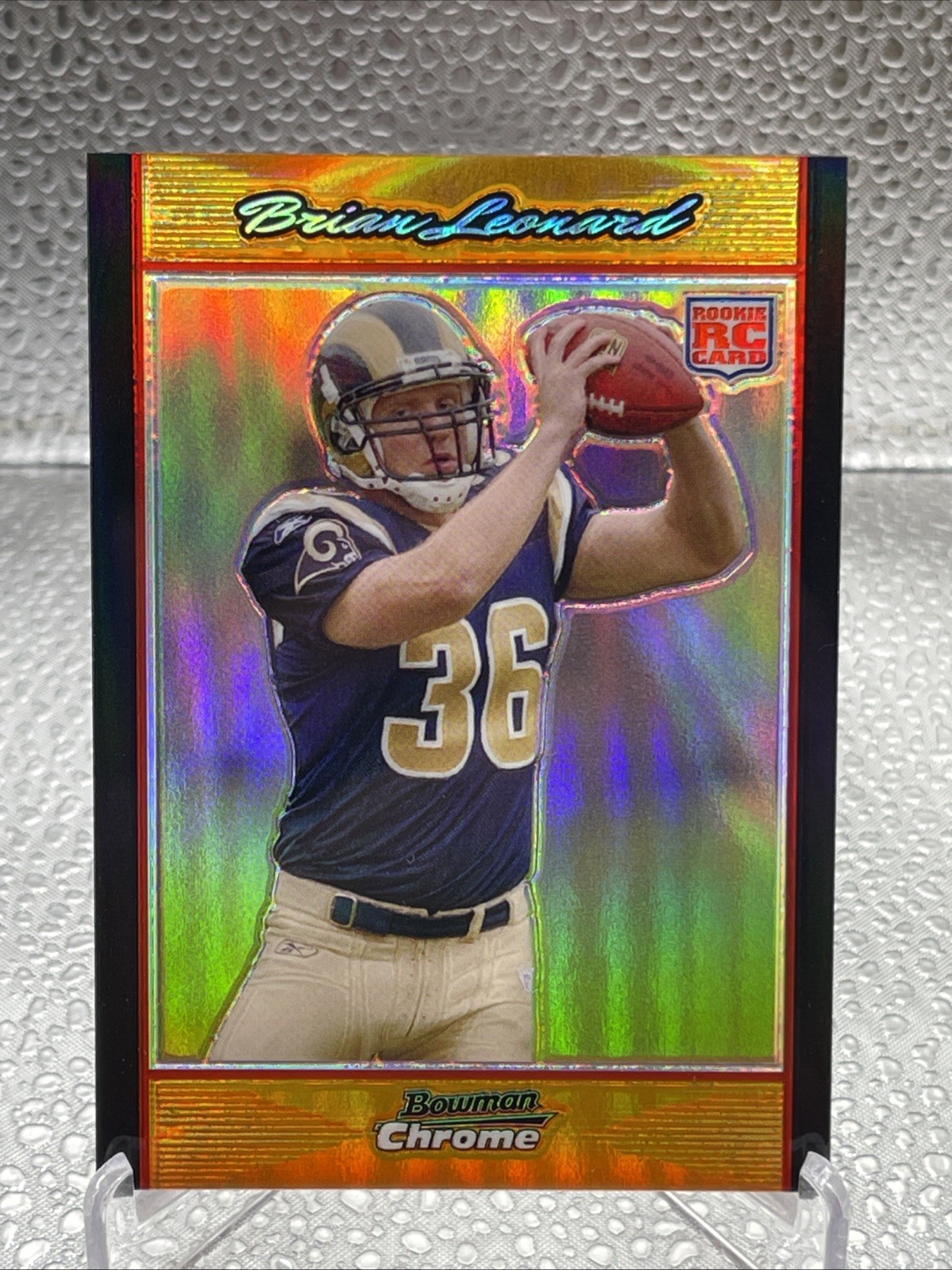 Brian Leonard Bowman Chrome #BC73 Orange Refractor