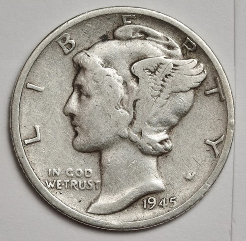1945-s Mercury Dime. Micro "s" Mint Mark. Better Grade. 108144 (Inventory F)