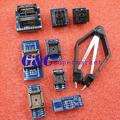 8 Programmer Adapters Sockets Kit for TL866CS, TL866A, EZP2010 with IC Extractor