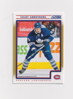2012-13 Score GOLD RUSH parallel # 263 Colby Armstrong MONTREAL CANADIENS