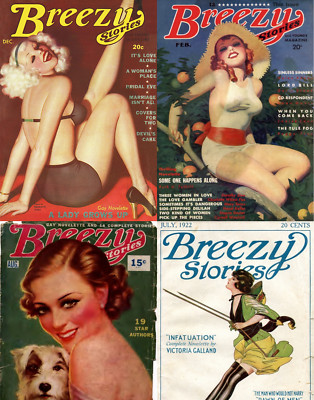 5 Old Issues of Breezy Stories - Saucy Racy Naughty Risqué Sexy Magazine on DVD