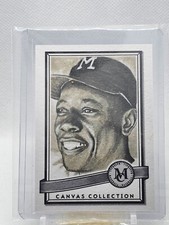 2016 Topps Museum Collection Baseball Hank Aaron Canvas Collection Reproduction