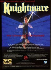 Knightmare "Mindscape Broadsword" 1991 Magazine Advert #5607