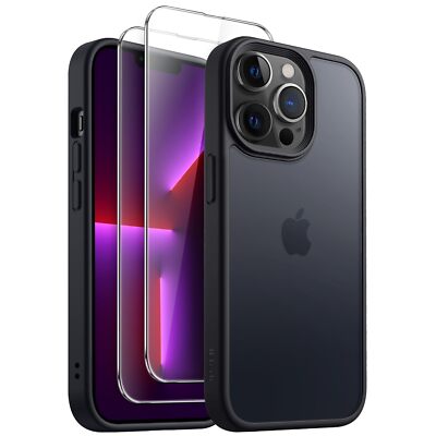 JETech 3 in 1 Matte Case for iPhone 13 Pro 6.1-Inch with 2-Pack Screen Protector