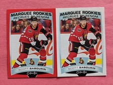 2-2019-20 O-PEE-CHEE MARQUEE ROOKIES-RED+BASE-SCOTT SABOURIN-OTTAWA SENATORS
