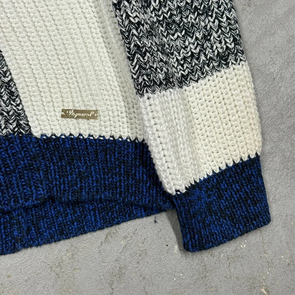 DSQUARED2 Chain Knit Sweater Made in Italy Heather Cotton Small - Image 4 of 4