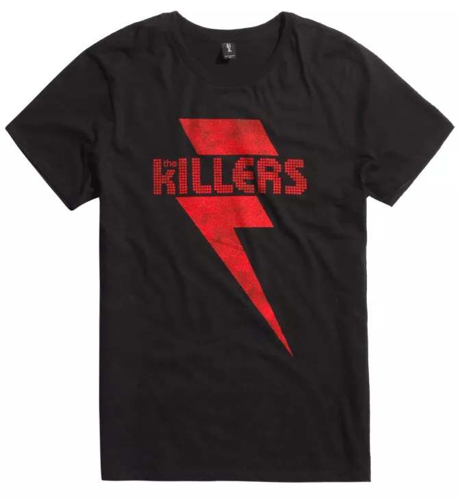 The Killers RED LIGHTNING BOLT LOGO T-Shirt NEW XS-3XL Licensed & Official  | eBay