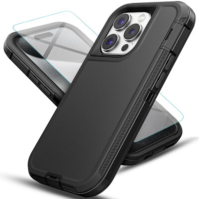 For iPhone 11 Case/11 Pro Max Phone Cover Shockproof Heavy Duty+Screen Protector