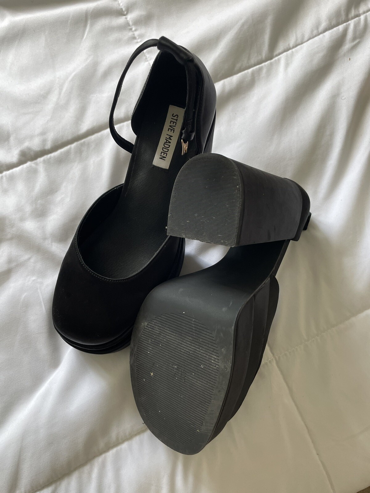 Steve Madden Charlize Women's Satin Platform Chunky Block Heel Pumps image 2