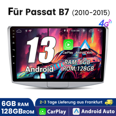 6+128G Android 14 Autoradio DAB Carplay Für VW Passat B6 B7 CC Magotan 2011-2015