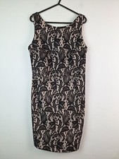 Topshop Ladies Size 12 Lace Sleeveless Black Dress