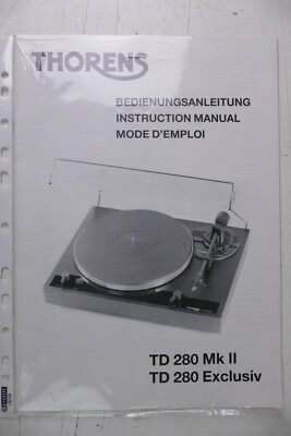 Thorens TD 280 MkII Bedienungsanleitung To-2934