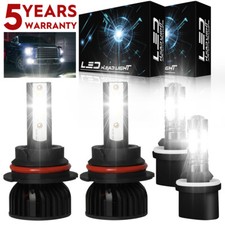 For Pontiac Grand Prix 1997-2003 6000K LED Headlight  Fog Light Bulbs Combo P4C