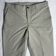 Banana Republic Pants Men Flat Front Stretch Slim Fabric Color Beige Size 40x34