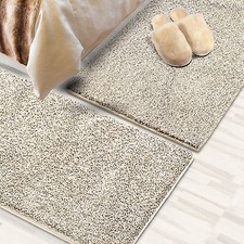 Läufer Shaggy Bettumrandung Teppich  1 Läufer 67x240cm + 2Brücken 67x140cm CREME