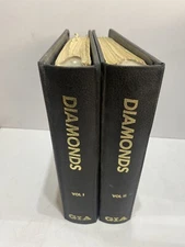 GIA Diamonds Volume 1 And 2 Text Book Binders 1972