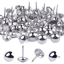 100 Pieces Upholstery Tacks Furniture Nails Pins 7/16 Inch Silver