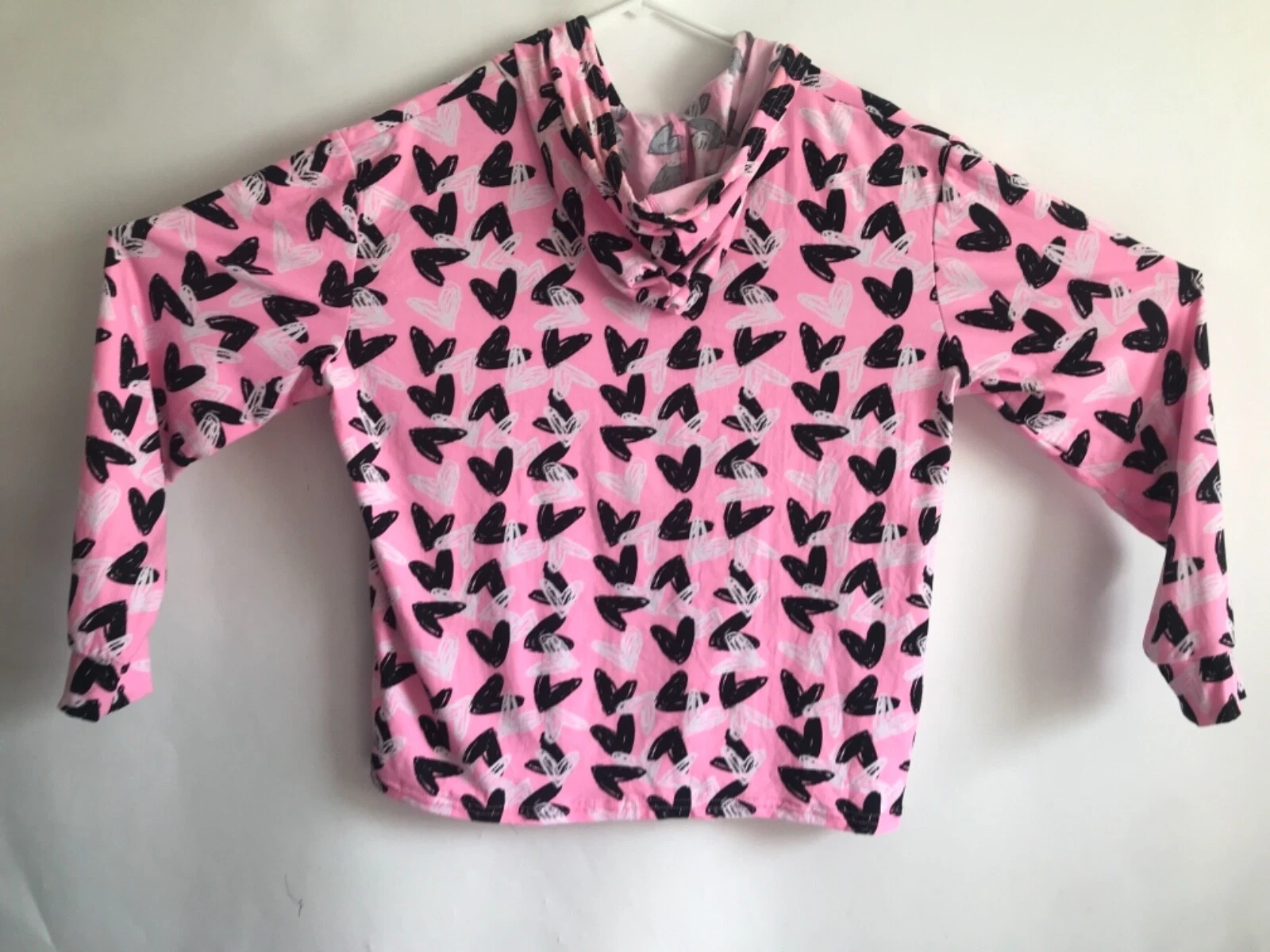 Felpa con cappuccio mentalmente esausta XL paillettes bambina cuore boho San Valentino