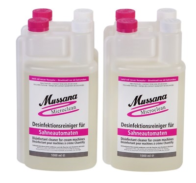 GP:11,84 /l MUSSANA Sahnemaschinen Reiniger MICROCLEAN NEU 4x 1,0 Liter