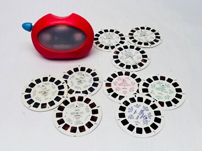 Vintage View Master 3D Viewer w/ Reels- Lion King, Bob Builder, Dalmatians BIN40