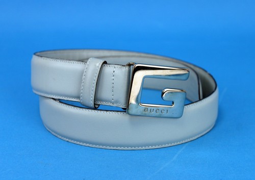 Blue Leather Waist Belt Size 