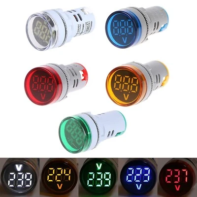 Voltmetro Voltometro Voltimetro Digitale Tondo Da Pannello Rosso Bianco Giallo