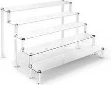 ULENDIS 5 Tier Acrylic Stands for Display, Clear Display Stand Risers Shelf for 