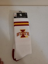 Iowa State Cyclones Strideline Adult's Premium Crew Sock White Logo M/L New (F)