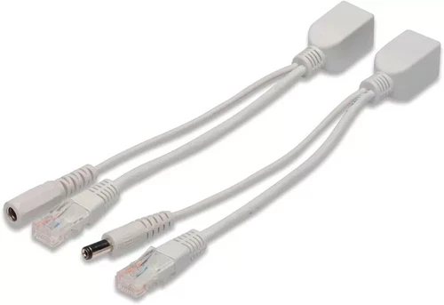 Adattatore Alimentazione PoE Passivo Spina Presa DC 5.5mm RJ45 100MBit/s