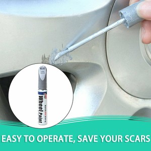 Car Wheel Scratch Repair Touch Up Pen Aluminum Alloy White Touch