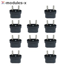 10PCS US/USA to European Euro EU Travel Charger Adapter Plug Outlet Converter