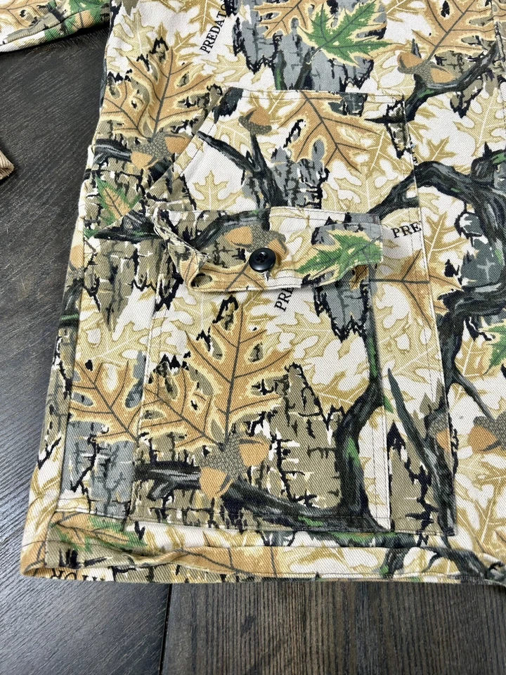 Vintage Predator Camouflage Button Up Hunting Shirt Sz Medium Made in USA - Image 4 of 4